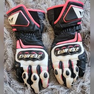 Dainese Carbon D1 Long Lady Gloves Black / White / Pink